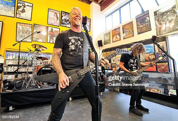 Metallica en el Record Store Day 2018 en la tienda Rasputin, de Berkeley.